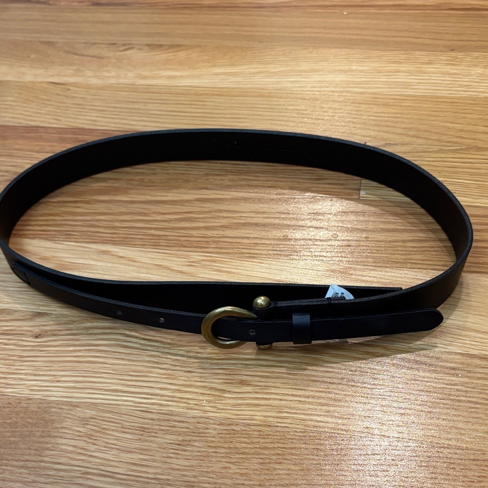Banana Republic Black Belt with Brass Buckle